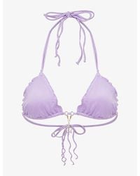 Agent Provocateur - Berry Triangle Bikini Top - Lyst