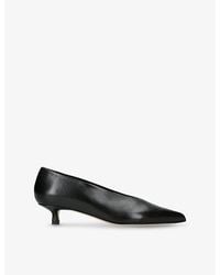 Aeyde - Clara Pointed-Toe Heeled Leather Pumps - Lyst