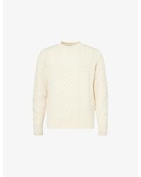 Sunspel - Cable Knit Wool Jumper - Lyst