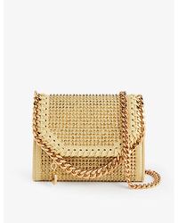 Stella McCartney - Falabella Crystal-embellished Woven Wallet-on-chain - Lyst