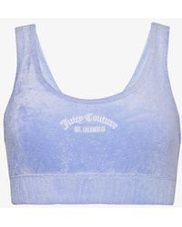Juicy Couture - Hudson Logo-embroidered Bamboo-blend Top - Lyst