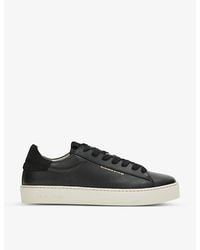 AllSaints - Shana Logo-print Leather Low-top Trainers - Lyst