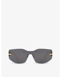 Fendi - Fn000634 Fe40066u Rectangle-frame Tinted Metal Sunglasses - Lyst