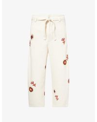 Kartik Research - Fauji Beaded Denim Jeans - Lyst