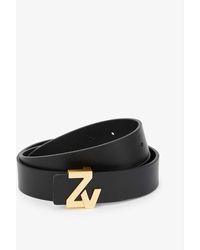 Zadig & Voltaire - Logo-buckle Leather Belt - Lyst
