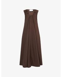 Dissh - Gabby Flared Cotton-Poplin Midi Dress - Lyst