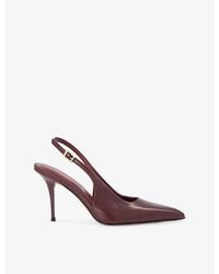Dune - Cai Leather Heeled Slingback Courts - Lyst