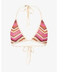 Devon Windsor - Aida Knitted Bikini Top - Lyst