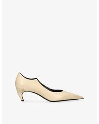 KHAITE - Valerie 55 Leather Heeled Courts - Lyst