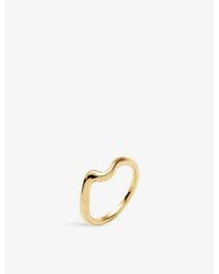 Missoma - Molten Wave 18Ct Vermeil-Plated Sterling Stacking Ring - Lyst