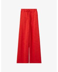 Claudie Pierlot - Drawstring Wide-Leg Woven Trousers - Lyst