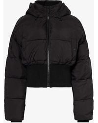 GOOD AMERICAN - Cropped Padded Shell Jacket - Lyst