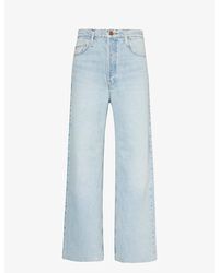 FRAME - baggy Wide-leg High-rise Recycled-cotton Jeans - Lyst