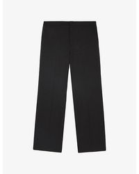 The Kooples - Semi-Elasticated Wide-Leg Stretch Wool-Blend Trousers - Lyst