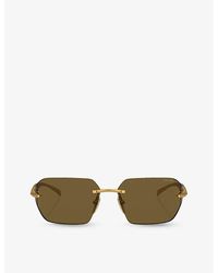 Prada - Pr A55s Irregular-frame Metal Sunglasses - Lyst