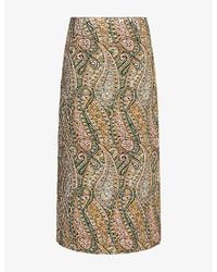 Dries Van Noten - Sentista Metallic Woven Maxi Skirt - Lyst