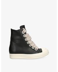 Rick Owens - Jumbo Lace Leather High-Top Trainers - Lyst