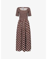 Amy Lynn - Matilda Short-Sleeves Cotton-Poplin Maxi Dress - Lyst