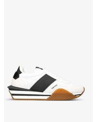 Tom Ford - James Panelled Leather Low-top Trainers - Lyst