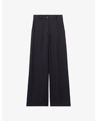 Claudie Pierlot - Straight-Leg Regular-Fit Satin Trousers - Lyst