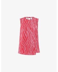 Whistles - Zebra-Print Layered Woven Tank - Lyst