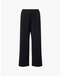 TOTEME - Elasticated Straight-Leg Cotton And Silk Trousers - Lyst