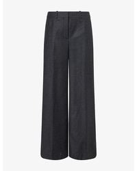 Theory - Tailored Wide-Leg Wool Trousers - Lyst