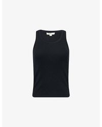 Vince - Scoop-Neck Stretch-Jersey Top - Lyst