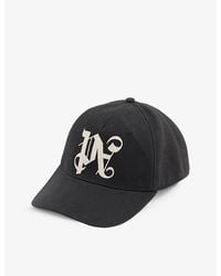 Palm Angels - Monogram-embroidered Cotton-twill Cap - Lyst