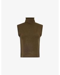 ME+EM - High-Neck Sleeveless Knitted Cashmere Vest - Lyst