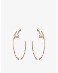 Cartier - Juste Un Clou 18Ct Rose- And 1.26Ct Diamond Earrings - Lyst