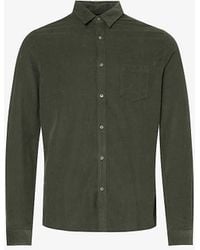 IKKS - Patch-pocket Velvet-texture Regular-fit Cotton Shirt - Lyst
