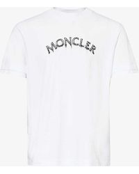 Moncler - Slime Brand-print Cotton-jersey T-shirt - Lyst