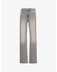 7 For All Mankind - Tess Straight-leg Mid-rise Stretch-denim Jeans - Lyst