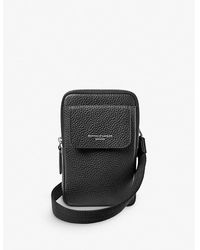 Aspinal of London - Logo-print Grained-leather Crossbody Phone Case - Lyst