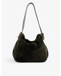 Lanvin - Melodie Shearling Leather Hobo Bag - Lyst
