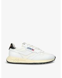 Autry - Reelwind Brand-embroidered Faux-leather Low-top Trainers - Lyst