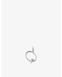 Monica Vinader - Solitaire Diamond Initial P Sterling- And 0.035Ct Lab-Grown Diamond Pendant - Lyst