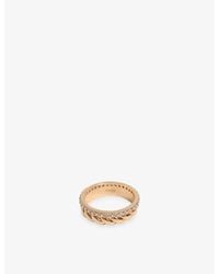 Maje - Twisted Rhinestone Brass Ring - Lyst