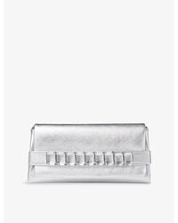 Jimmy Choo - Kya Metallic-Leather Clutch Bag - Lyst