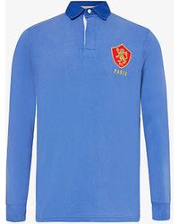 Polo Ralph Lauren - Royal Vy Logo-appliqué Long-sleeve Cotton-jersey Polo Shirt X - Lyst