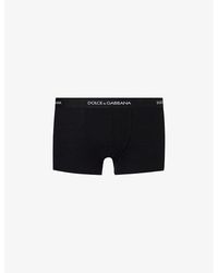 Dolce & Gabbana - Logo-waistband Cotton-jersey Boxers X - Lyst