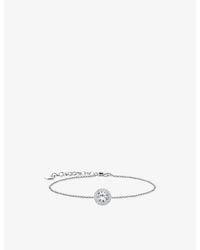 Thomas Sabo - Halo Pendant 925 Sterling And Cubic Zirconia Bracelet - Lyst