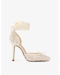 Steve Madden - Larina Sequin Satin Heels - Lyst