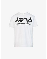 COMME DES GARÇONS PLAY - Logo-Print Cotton-Jersey T-Shirt - Lyst