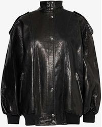 Khaite - Farris High-neck Oversized Leather Jacket - Lyst
