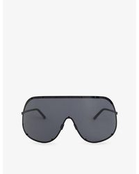 Rick Owens - Shield Surgical-Frame Stainless-Steel Sunglasses - Lyst