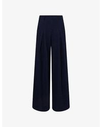 ME+EM - Textured Bouclé Wide-Leg Woven Trousers - Lyst