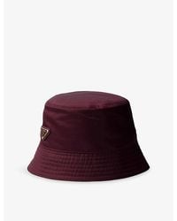 Prada - Logo-Plaque Nylon Bucket Hat - Lyst