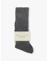 FALKE - Cosy Wool Ribbed Knit Socks - Lyst